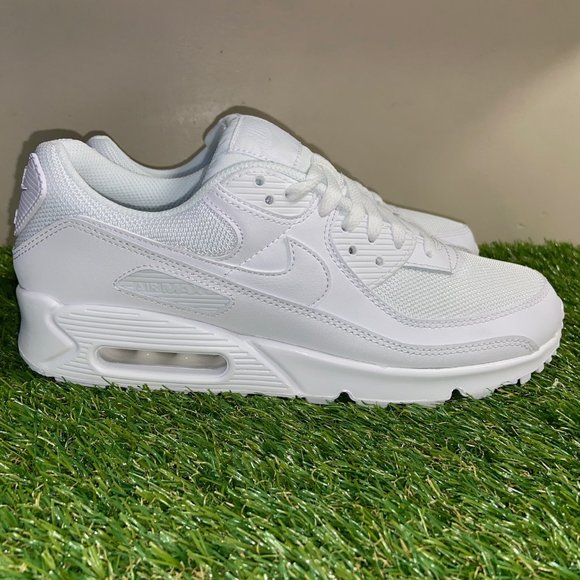 Nike Air Max 90 Shoes Triple White White/Wolf Grey CN8490-100 Mens Size NEW main image 12